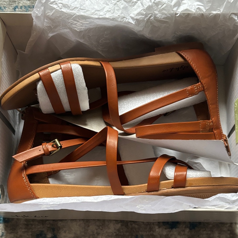 Style & Co Brown Strappy Sandals size 9M